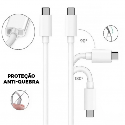 KIT 10 Cabo Usb-c Para Tipo-c 1 Metros Super Charge