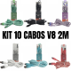 Kit 10 cabos 2M carregador reforçado carga rápido para android v8 inova tubo