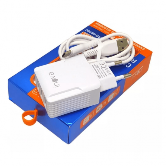 Kit 10 carregadores rápido 3 entradas usb 5.1a tipo-c