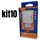 Kit 10 carregadores celular inova 3.1 android tipo c 2 usb