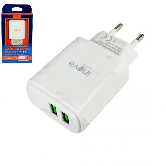 Kit 10 Carregadores Celular Inova 3.1 iphone 2 Usb Carregamento Rápido IOS