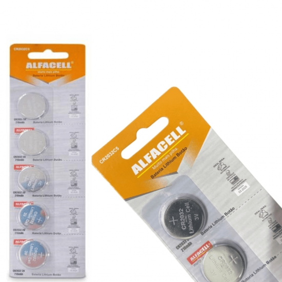 Kit 10 cartelas de bateria 3v cr2032 (blister c/5)