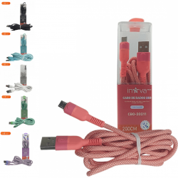 Kit 10 cabos 2M carregador reforçado carga rápido para android v8 inova tubo