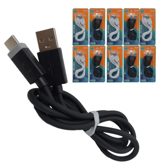 Kit 10 Cabos carregadores Tipo C  Turbo