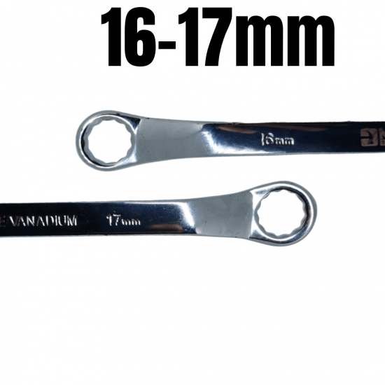 Kit 10 CHAVES ESTRELA ESTRIADA PROFISSIONAL 16 e 17mm