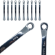 Kit 10 CHAVES  ESTRELA ESTRIADA PROFISSIONAL 8 e 9mm