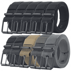 kit 10 Cintos de lona homem simples de nylon calças de cowboy