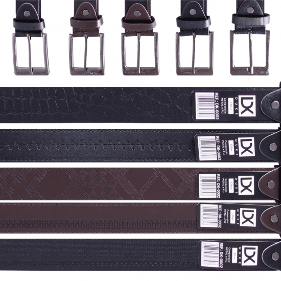 kit 10 Cintos Fivela Social Couro Sintético Casual Resistente