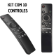 kit 10 Controle Remoto Tv Samsung Smart 4K Led Universal Botão Aplicativos UN50KU6000GXZD / UN55MU6300GXZD