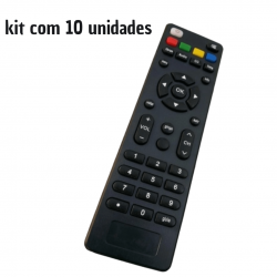 kit 10 Controles compatível com os conversores digitais multilaser re508 e positivo stb2341
