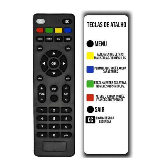 kit 10 Controles compatível com os conversores digitais multilaser re508 e positivo stb2341