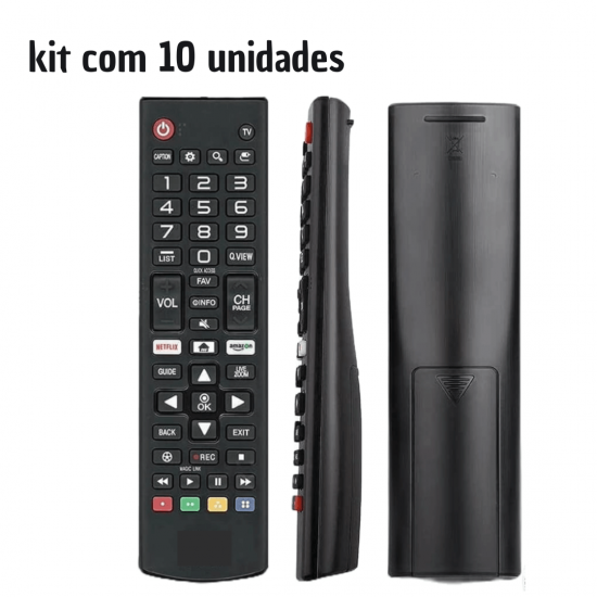 kit 10 controles Remoto Tv Led Smart 4k Akb75095315 compatível 32LJ600B / 43LJ5500 / 49LJ5500 / 55LJ5500