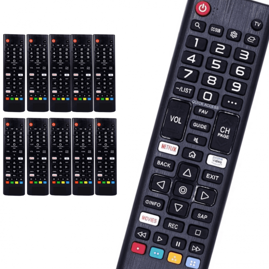 Kit 10 Controles Tv-Compativel-Oled-65c9psa-Smart-43lk5750-Akb-75675304-9053-86SJ9570-55SJ9500-55SJ8000-55UJ7500