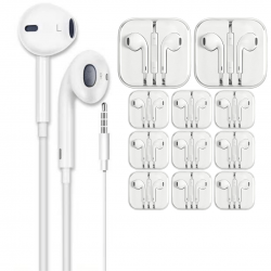 kit 10 Fone de ouvido Branco P2 3.5mm Para Celular Alta Qualidade De Som inova