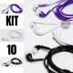 Kit 10 fones inova sem microfone de saquinho