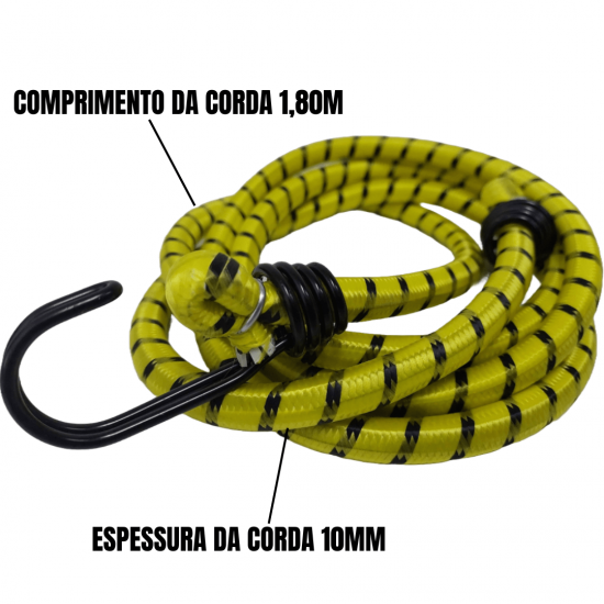 10 peças Elástico Bagageiro Extensor Gancho Ponta Plástico