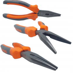 kit 10 alicates de Bico Profissional com cabo emborrachado 6 polegadas