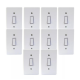 Kit 10 Interruptor Simples 1 Tecla 10A Bivolt 127v e 250v Com Placa Espelho Branco
