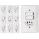 Kit 10 Interruptores duplo + 1 Tomada 10a 4x2
