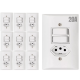Kit 10 Interruptores duplo + 1 Tomada 20a 4x2