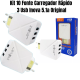 kit 10 Carregadores Celular 3 Entradas USB Fonte Tomada 5.1A Turbo Rápida