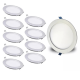 Kit 10 painel led plafon luminaria 18w Redondo Embutir 6500k branco frio black + decker