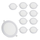 Kit 10 painel led plafon luminaria 24w Redondo Embutir 6500k branco frio black + decker