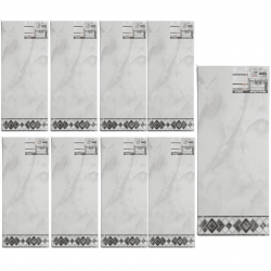 kit 10 PCS Placas Adesivas Mármore Parede Autocolante 3D Porcelanato 40 cm x 90 cm Cobrindo 3.6m²