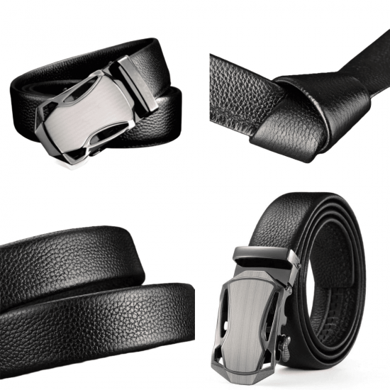 Kit 10 Peças Sortido Cinto Masculino Social Preto e Marrom Catraca Adulto Couro Sintético