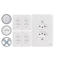 Kit 10 Peças Tomadas 10 Amperes Conjunto 4x2 Tomada Dupla 10A