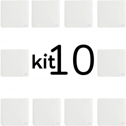 Kit 10 placa cega 4x4 branca