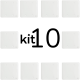 Kit 10 placa cega 4x4 branca
