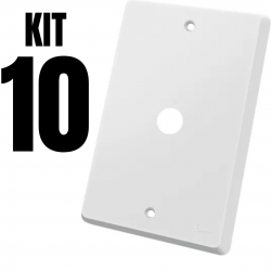 Kit 10 Placa Espelho 4x2 Com Furo