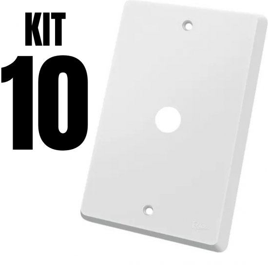 Kit 10 Placa Espelho 4x2 Com Furo