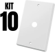 Kit 10 Placa Espelho 4x2 Com Furo