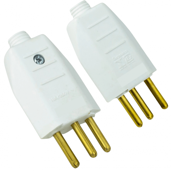 KIT 10 PLUG TOMADA PINO MACHO MACICO NEW 180 2P+T 10A BC 2831-8