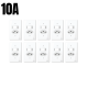 Kit 10 Tomada 10A com Interruptor 10A placa espelho branco