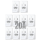 Kit 10 tomada 20a com interruptor placa espelho branco