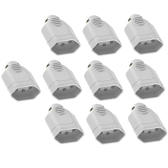 KIT 10 TOMADA FEMEA DESMONTAVEL 180 2P+T 20A BC 2843-1