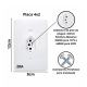 Kit 10un tomada simples 20a completa 4x2 110v-220v