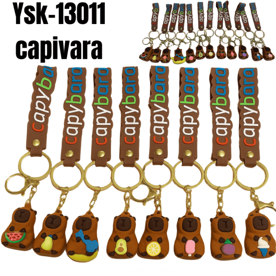 kit 12 Chaveiros 3D Pingente Com Desenhos Fofos Emborrachado