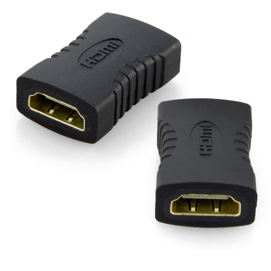 Kit 2 Adaptador Hd Femea X Femea Emenda Extensor Conector de Cabo