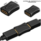 Kit 2 Adaptador Hd Femea X Femea Emenda Extensor Conector de Cabo