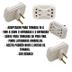 Kit 2 Adaptador Todas Tomadas Padrão Novo Antigo Benjamin