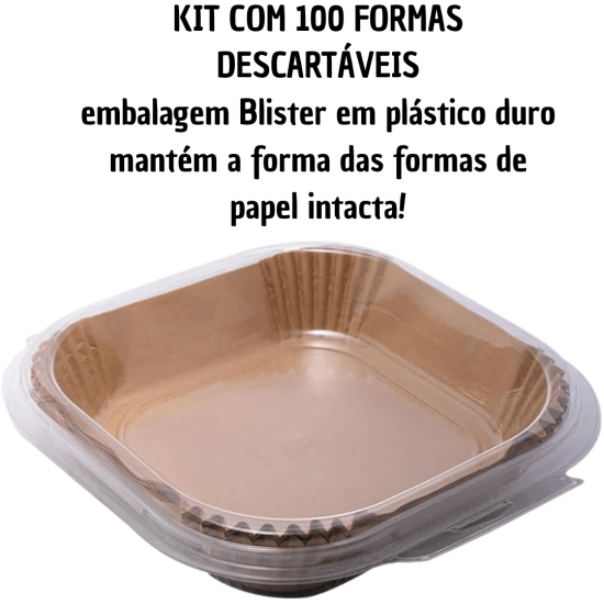 100 Forma com embalagem de plastico duro 20X20CM Quadrada De Airfryer Descartável Antiaderente De Papel