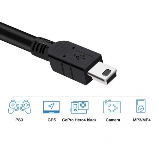 kit 2 Cabos V3 Carregador Usb PS3 GPS Câmera Digital Radio Som 1M