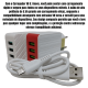 Kit 2 Carregadores V8 Android Celular 3 Entradas USB Fonte Tomada 5.1A Turbo Rápida
