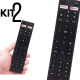 Kit 2 Controle para jvc smart tv teclas netflix youtube