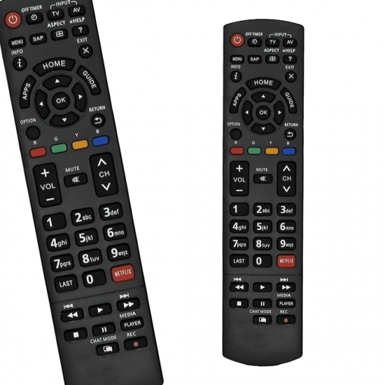 Kit 2 Controle Para Tv Panasonic botão Netflix tc-32as600b / tc-39as600b / tc-42as610b / tc-50as600b