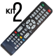 kit 2 Controle Remoto Compativel Tv Cce LCD Led Stile D4201 D32 D37 D42 Rc512 Rc517